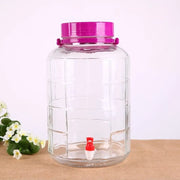 Pour with Ease & Elegance – Red Glass Bubble Wine Bottle with Faucet