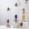 Infuse Your Water with Natural Energy – Crystal Column Glass Bottle