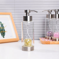 Natural Crystal Gravel Glass Bottle